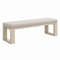 Banco rectangular de piedra con asiento de tela de poliéster 160x40x45cm