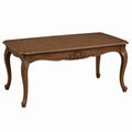 Mesa de comedor de madera con diseño tallado 180x90x75 cm marrón
