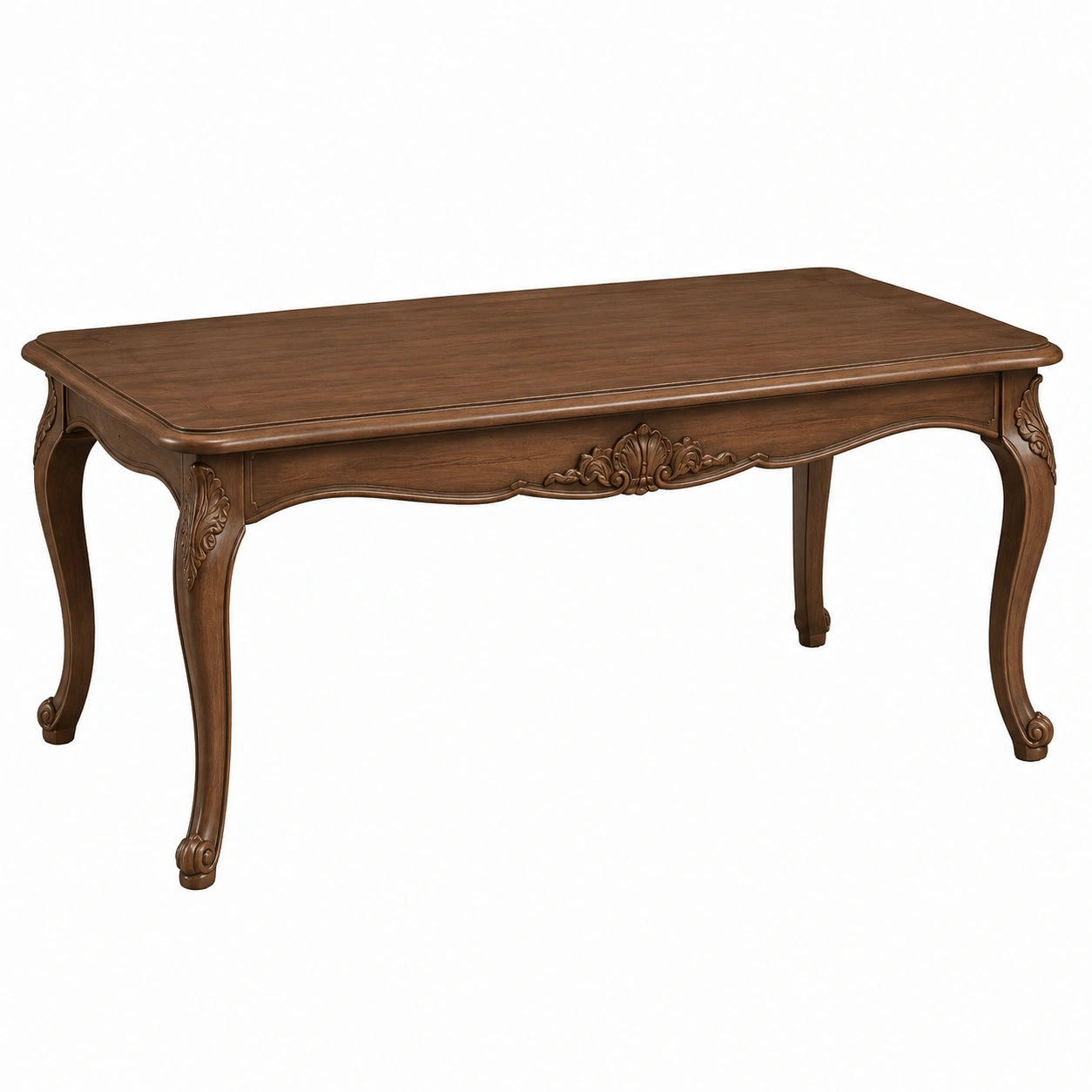 Mesa de comedor de madera con diseño tallado 180x90x75 cm marrón